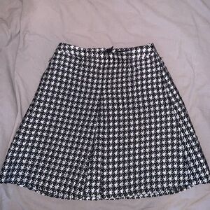 PINK TARTAN HERRINGBONE SKIRT